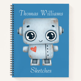 Cahier de croquis de robot personnalisé pour enfan
