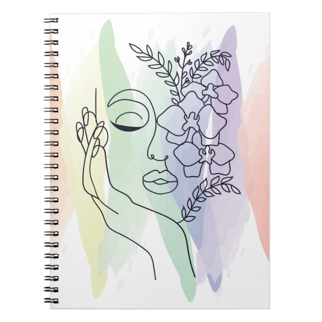 Cahier de croquis esthétique pastel abstrait  (Devant)
