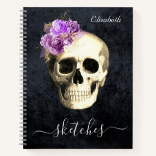 Cahier de croquis personnalisé gothique