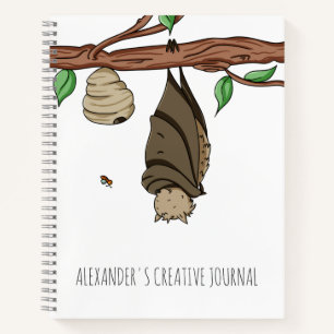 Cahier de croquis pour enfants avec chauve-souris