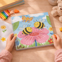 Cahier de croquis pour enfants avec des abeilles e