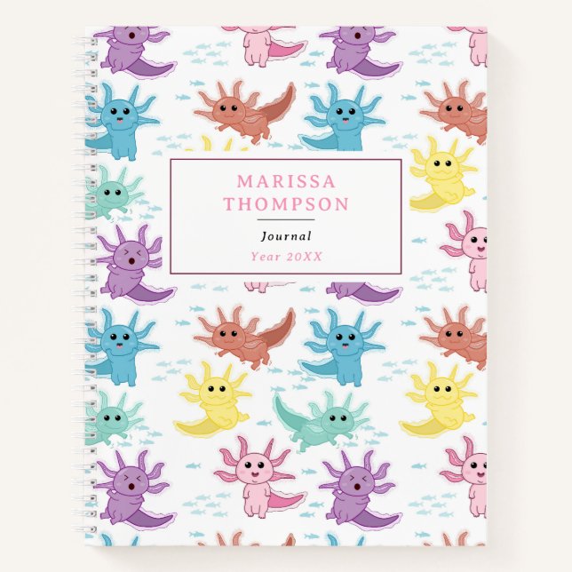 Cahier de croquis pour enfants Axolotl Enfants Sal (Devant)