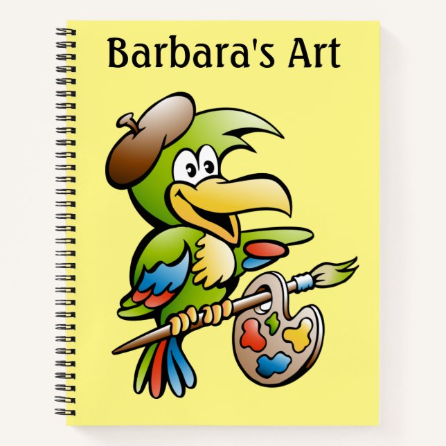 Cahier de croquis pour enfants perroquet (Devant)