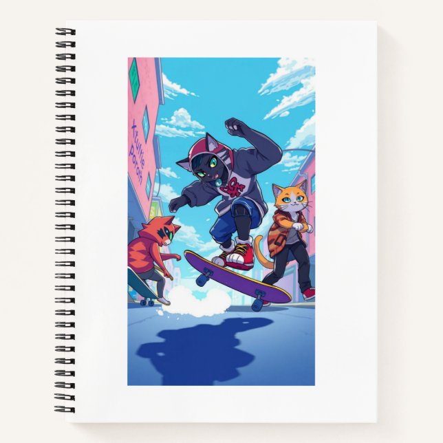 Cahier de croquis Skater Cats (Devant)
