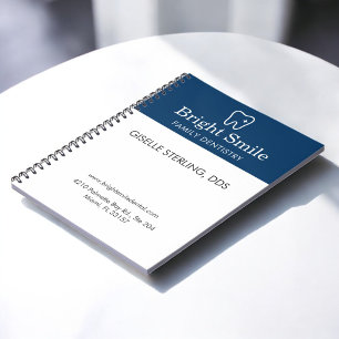 Cahier de dentisterie familiale Bleu marine Blanc