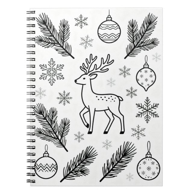 Cahier de dessin de flocons de neige (Devant)