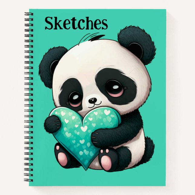 Cahier de dessin Mon Panda pour enfants  (Devant)