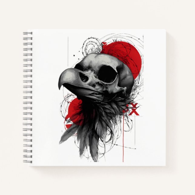 Cahier de dessin Street Art Gothique Grunge Crâne  (Devant)