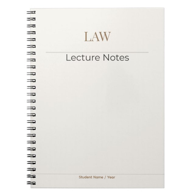 Cahier de droit – Édition académique minimale (Devant)
