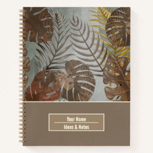 Cahier de feuilles de palmier tropicales sans cout