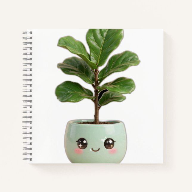 Cahier de Figuier à feuilles de violon Kawaii Plan (Devant)