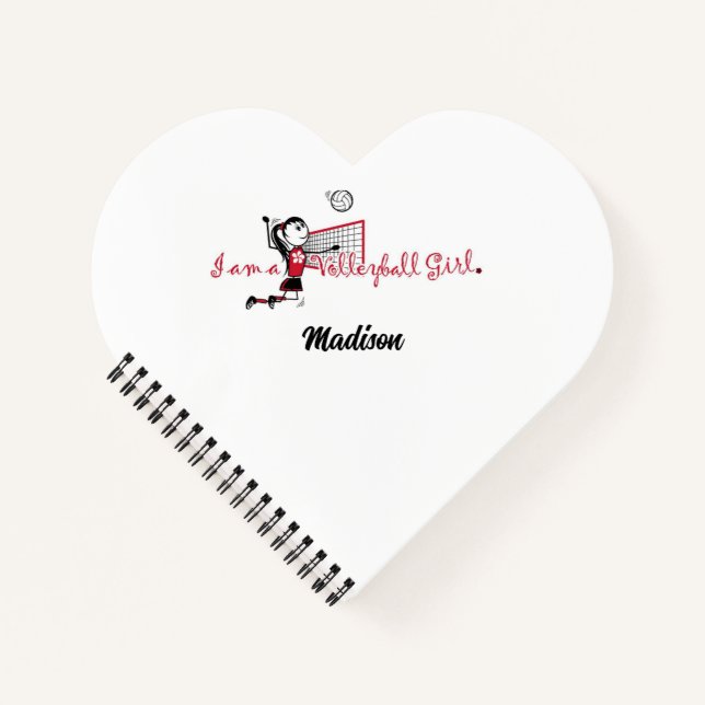 Cahier de fille de volleyball mignonne (Devant)