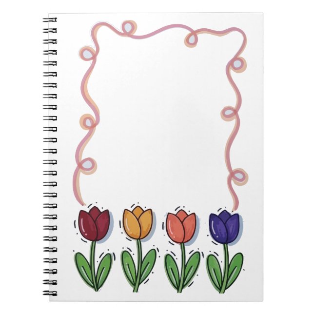 Cahier de fleurs de tulipes (Devant)