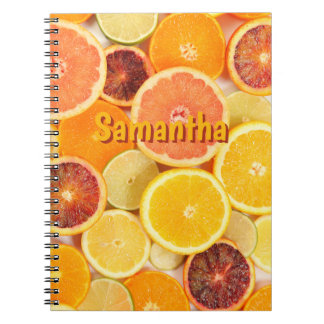 Cahier de fruit d'agrumes personnalisé – École fra