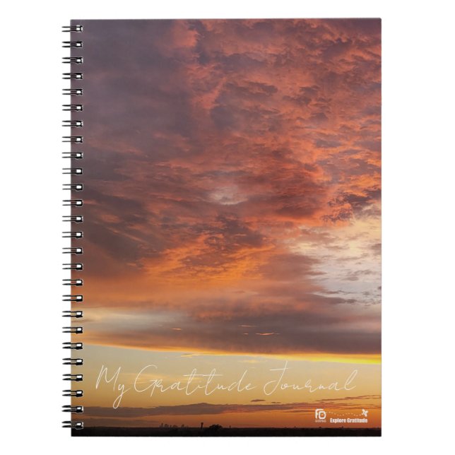 Cahier de Gratitude Couverture de Coucher de Solei (Devant)
