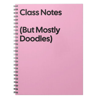 Cahier de gribouillages pour notes de cours