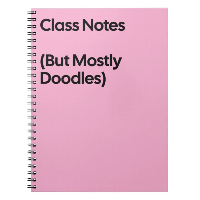 Cahier de gribouillages pour notes de cours (Devant)