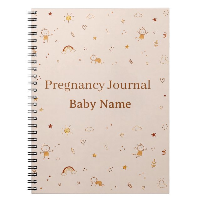 Cahier de grossesse mignon pour le nom de bébé - S (Devant)