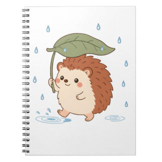 Cahier de jour de pluie parapluie feuille de héris