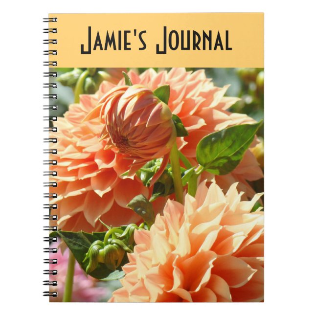 Cahier de journal Votre nom Fleurs d'Orangers Dahl (Devant)