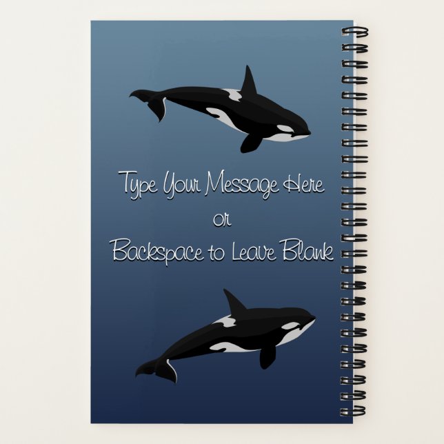 Cahier de la Baleine Orque Carnet de l'Étoile Noir (Verso)