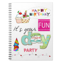 Cahier de la famille FUN Cupcake Joyeux Anniversai