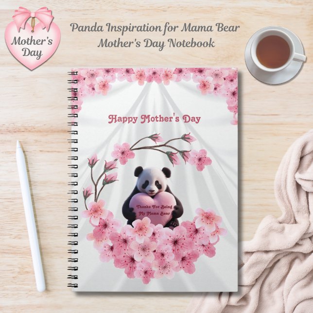 Cahier de la fête des mères Panda Inspiration Mama (Mama Bear's Thoughts Mother’s Day Journal)