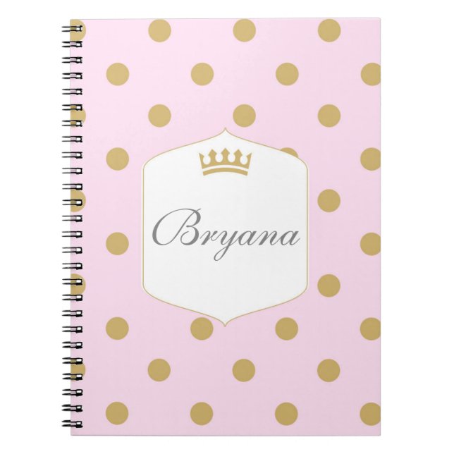 Cahier de la Princesse à Couronne Royale à Points  (Devant)