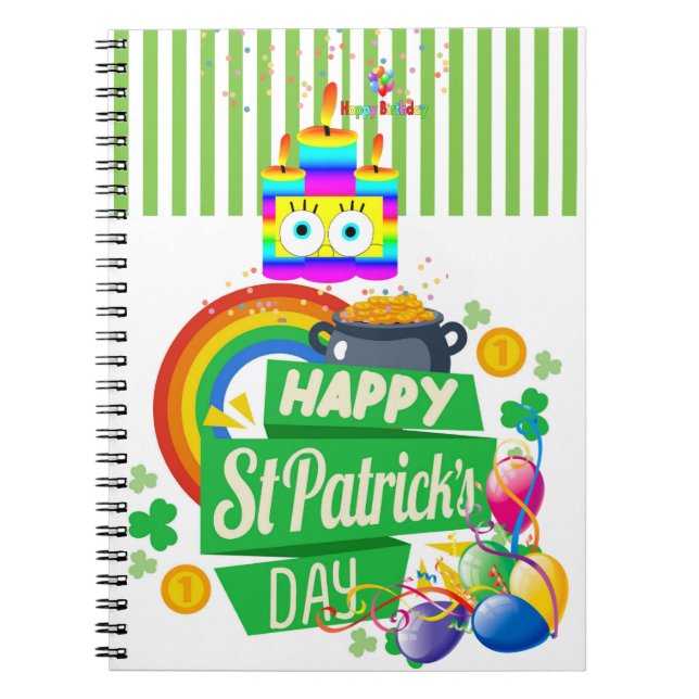 Cahier de la Saint-Patrick Joyeux Anniversaire (Devant)