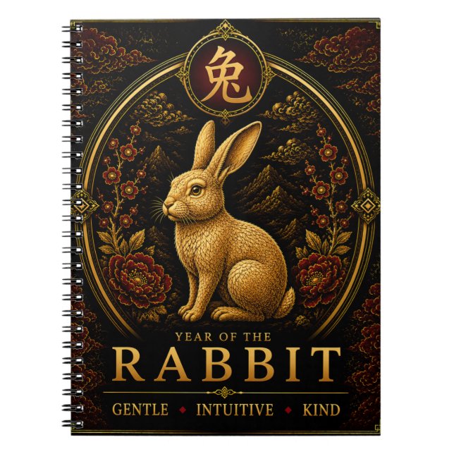 Cahier de luxe du zodiaque chinois de l'année du L (Devant)