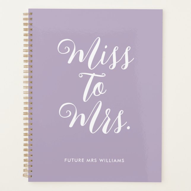 Cahier de mariage simple moderne de Mlle à Mme (Devant)