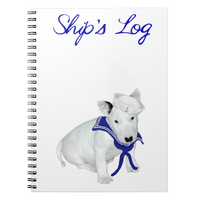 Cahier de marin Bull Terrier (Devant)