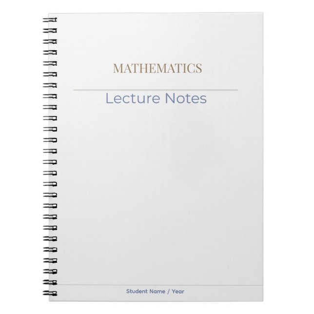 Cahier de mathématiques – Édition académique minim (Devant)