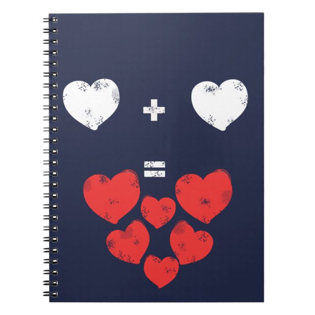 Cahier de maths Cœur Plus Cœur Amour (Devant)
