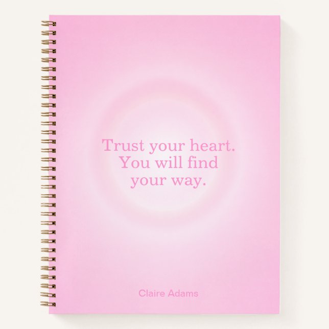 Cahier de message Aura Rose (Devant)