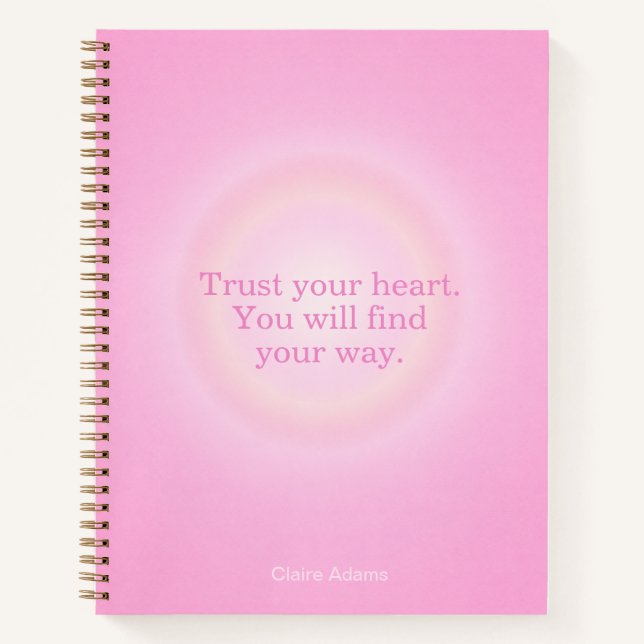 Cahier de message Aura Rose Chaud (Devant)
