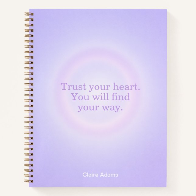 Cahier de message Aura Violet (Devant)