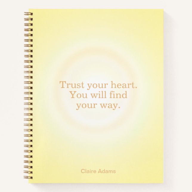 Cahier de messages Aura jaune (Devant)