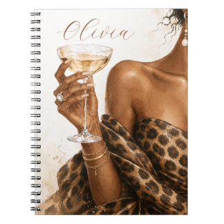 Cahier de mode pour femme noire personnalisé