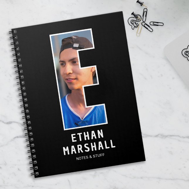 Cahier de monogramme avec photo personnalisée (Créateur téléchargé)