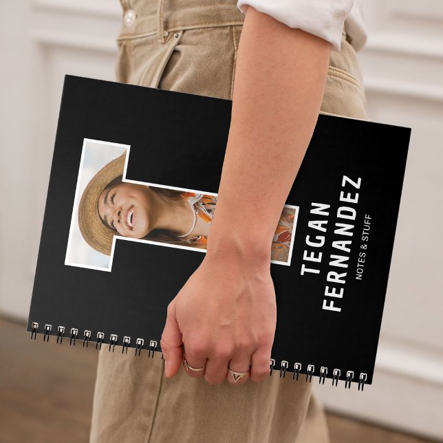 Cahier de monogramme de photo personnalisé (Créateur téléchargé)