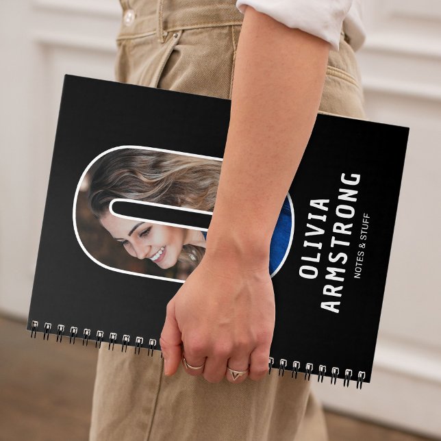 Cahier de monogramme de photo personnalisé (Créateur téléchargé)