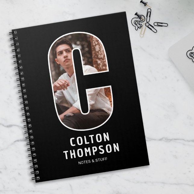 Cahier de monogramme photo personnalisé (Créateur téléchargé)