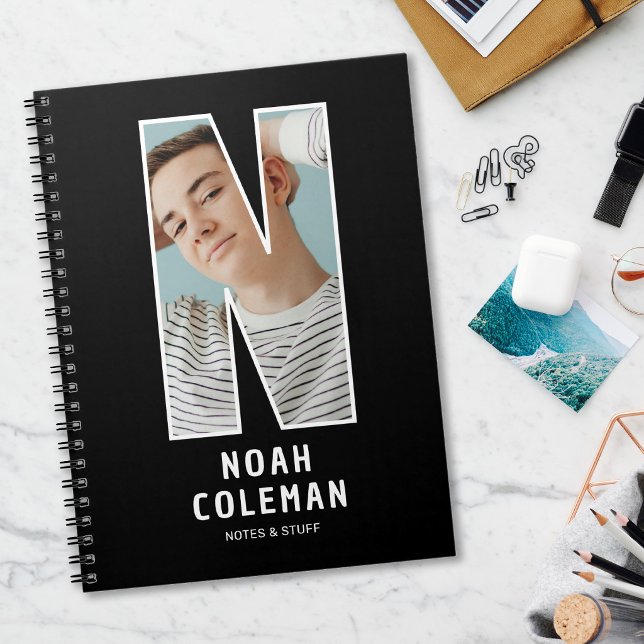 Cahier de monogramme photo personnalisé (Créateur téléchargé)