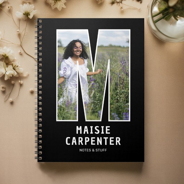 Cahier de monogramme photo personnalisé (Créateur téléchargé)