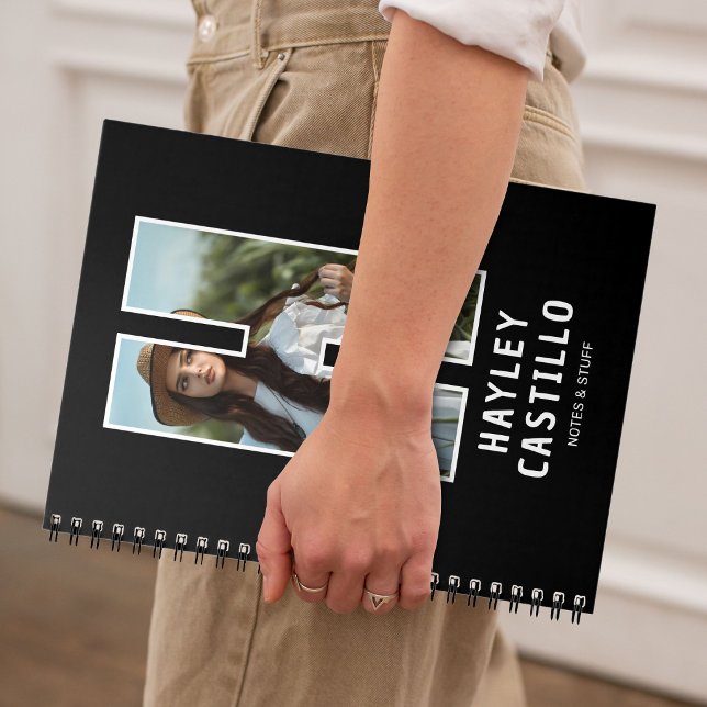 Cahier de monogramme photo personnalisé (Créateur téléchargé)