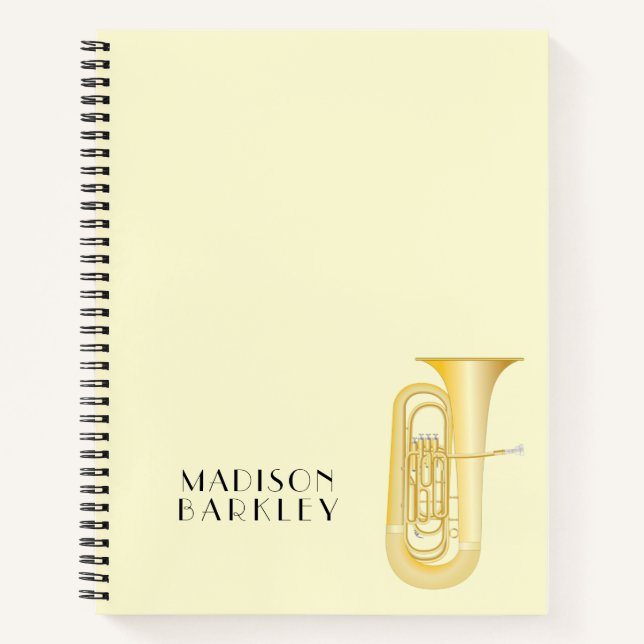 Cahier de musicien tubiste professeur de musique (Devant)