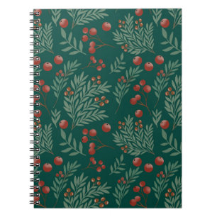 Cahier de Noël à la baie rouge botanique