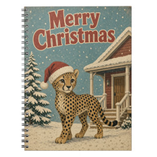 Cahier de Noël Animal Lane Cheetah Neige