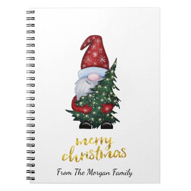 Cahier de Noël arbre de pin Père Noël adorable (Devant)